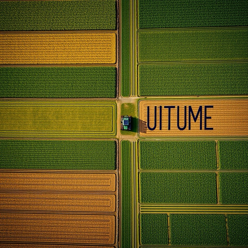 Aerial view of agricultural farmland